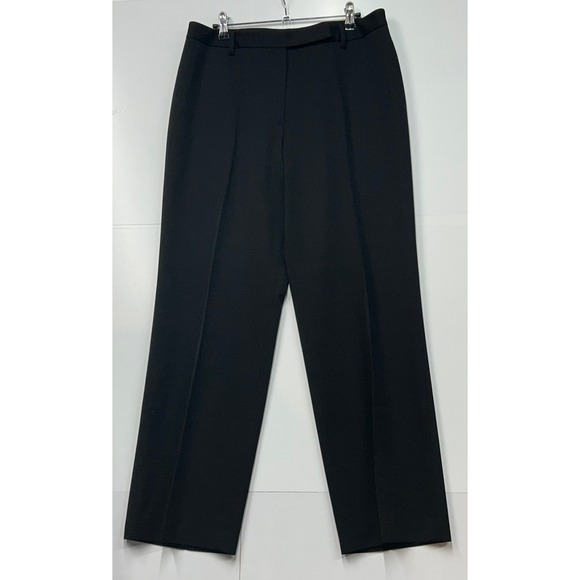 Brooks Brothers Pants - Brooks Brothers Petite 12P Black 100% Wool Bemberg Lined Straight Dress Pants